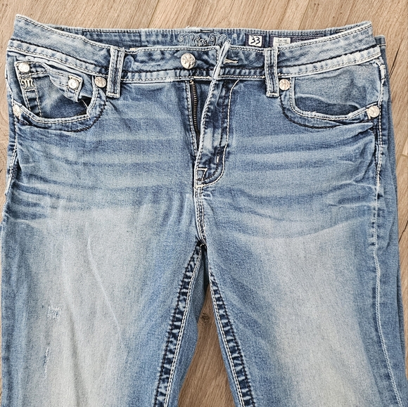 Miss Me Jeans with Pocket Tear - Perfect for Craft or Upcycling Projects - Picture 3 of 6